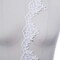 1 Yard 3 Inch Wide White Polyester Bridal Lace Trim Leaf Motif Beaded Scalloped Edging